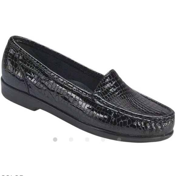 SAS Croc Print Loafer Black Size 9 AAA - Picture 10 of 11